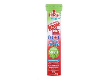 Haas pezsgőtabletta stevia vas+c 20db