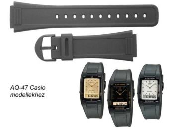 AQ-47 Casio fekete műanyag szíj