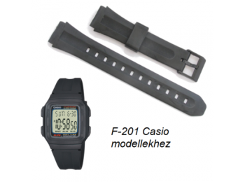 F-201 Casio fekete műanyag szíj