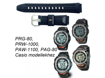 PRG-80 PRW-1000 PAW-1100 PAG-80 Casio fekete műanyag szíj