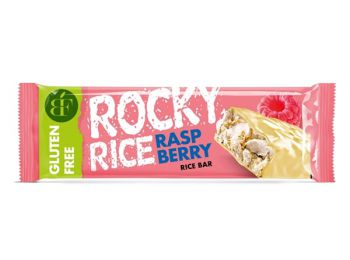Rocky rice puffasztott rizsszelet fehércsokoládé málna ízű 18g