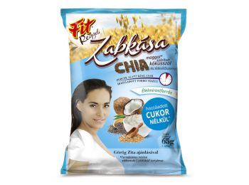 Fit reggeli zabkása kókusz-chia mag hozzáadott cukor ment