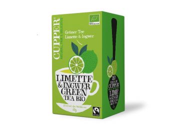 Cupper bio zöld tea lime & gyömbér 20filter