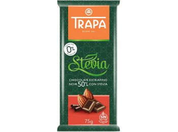 Trapa steviás étcsokoládé 50% kakaótartalom 75g