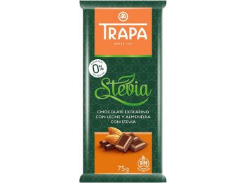 Trapa steviás tejcsokoládé mandulával 75g