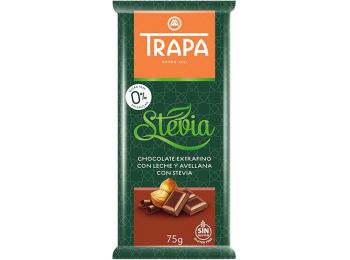 Trapa steviás tejcsokoládé mogyoróval 75g