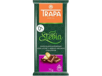 Trapa steviás tejcsokoládé puffasztott rizs 75g