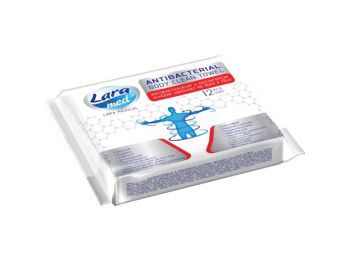 Laramed antibakteriális törlőkendő testre 12db