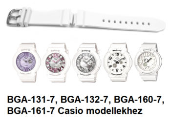 BGA-131-7, BGA-132-7, BGA-160-7, BGA-161-7 Casio fehér műanyag szíj