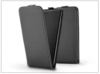 Huawei P20 Slim Flexi Flip Bőr Tok - Fekete