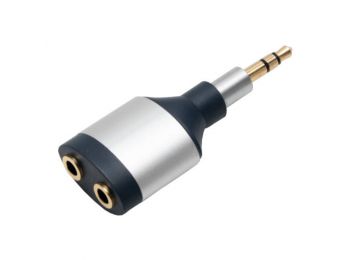 Sztereo audió átalakító, 3,5 mm sztereó dugó, 2 x 3,5 