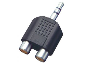 Audió átalakító, 3,5 mm sztereó dugó-2xRCA alj
