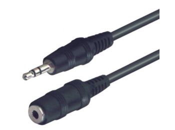 Audió kábel, 3,5 mm sztereó dugó-3,5 mm sztereó aljzat,