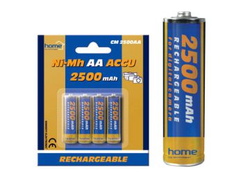 Akkumulátor, AA, 2500 mA, Ni-Mh, 4 db / bliszter