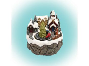 Világító templom, vonattal