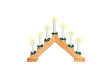 Gyertyapiramis, fa, 7 izzó, 230V