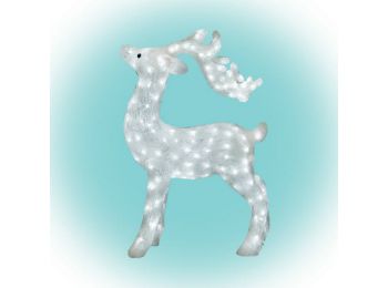 LED-es rénszarvas dekoráció, akril, 73x50cm, IP44, 230V