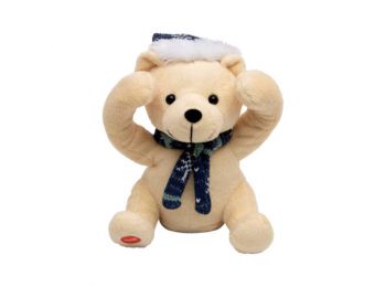 Kukucskáló karácsonyi mackó