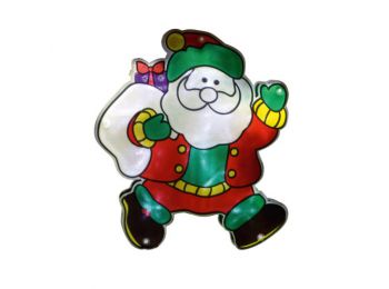 LED-es ablkadísz, mikulás, 19cm, 4,5V