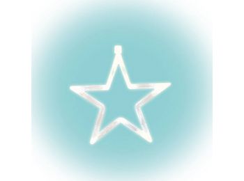 LED-es ablakdísz, csillag, 19cm, 4,5V