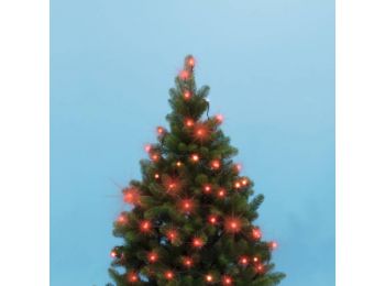 LED-es beltéri fényfűzér, piros, 50 LED