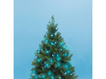 LED-es beltéri fényfűzér, türkiz, 50 LED