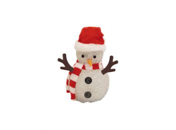 LED-es dekoráció, hóember, 12cm, 4,5V