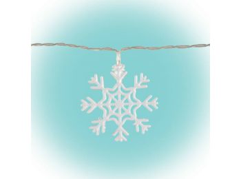 LED-es hókristály fényfüzér, fém