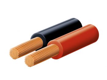 Hangszóróvezeték, piros-fekete, 2x1,5mm, 100m/tekercs