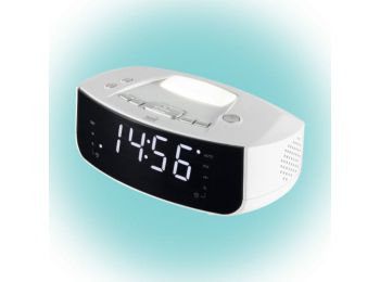 Digitális LED ébresztőóra rádióval és lámpával