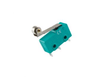 Mikrokapcsoló, 5A, mini, nyomógörgős