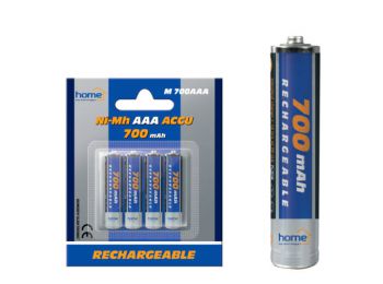 Akkumulator, AAA, 700mA, NI-Mh, 4db/bliszter