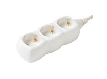 Hálózati elosztó, 3 aljzat, 5m,