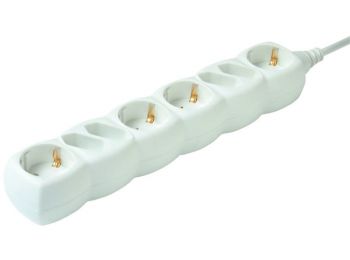 Hálózati elosztó, 8 aljzat (4 euró + 4 földelt), 1,5m