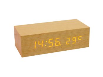 Digitális ébresztőóra, fa
