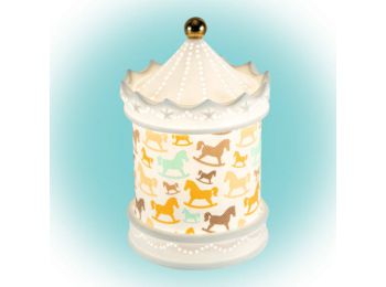 Porcelán dekorvilágítás, körhinta