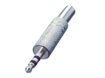 Jack dugó, sztereó, fém, 3,5mm