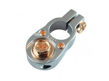 Autóakkumulátor csatlakozó, negatív, aranyozott