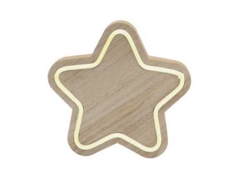 Fa asztali dísz, csillag