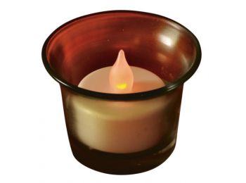 LED-es teamécses, átlátszó tartóval, 3V