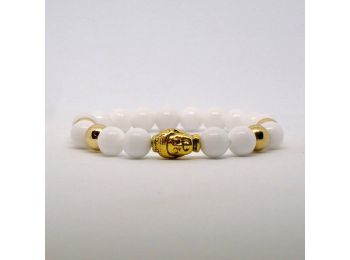 Tejkvarc arany buddha karkötő