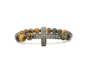 Tigrisszem keresztes Grande karkötő