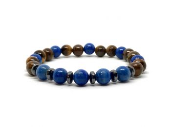 Tigrisszem és lápis lazuli karkötő
