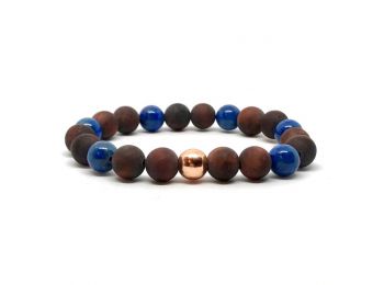 Achát és lápis lazuli karkötő