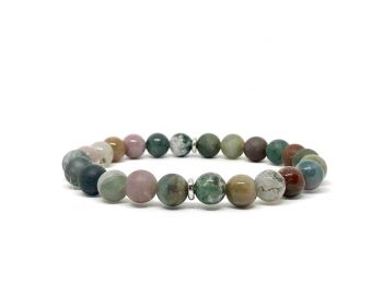 Fényes és matt mohaachát negyedes karkötő