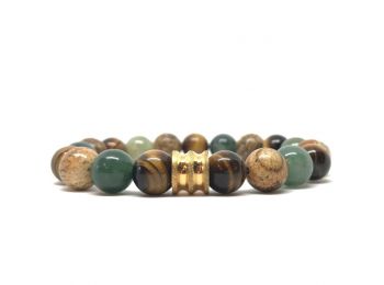 Tigrisszem, Jáspis és Mohaachát Grande karkötő