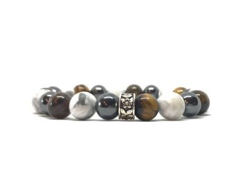 Hematit, Tigrisszem és Howlit Grande karkötő