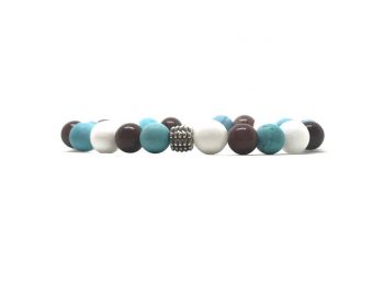 Türkiz, Jáde és Mokait Ragyogás karkötő