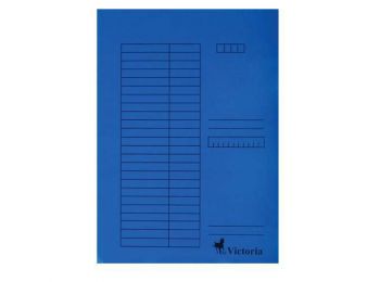 Pólyás dosszié, karton, A4, VICTORIA, kék