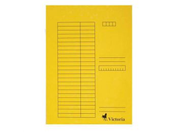 Pólyás dosszié, karton, A4, VICTORIA, sárga